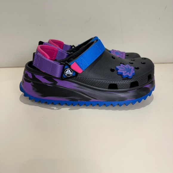 Crocs Hikers Chill AF Crush Clog Platform Black Purple Blue Pink Jibbitz sz 7 9 - Picture 1 of 8